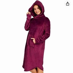 Hooded Cozy Plush Sleep Lounger Robe